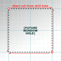 image: cutting the window holes