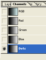 image: only dots channel selected